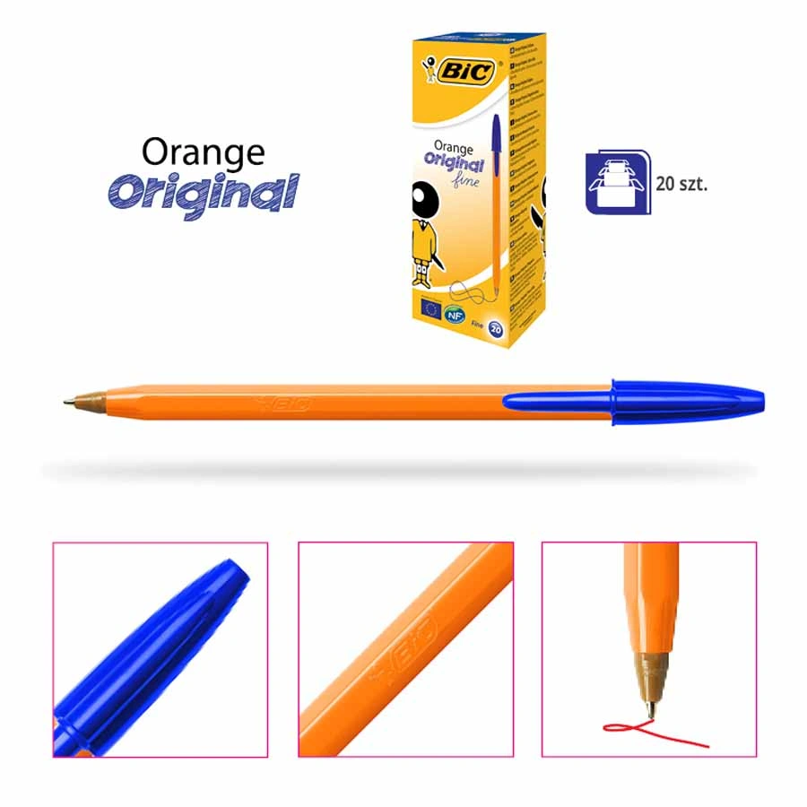 www.PARTNERPAPES.pl - Długopis Bic Orange Original Fine czerwony