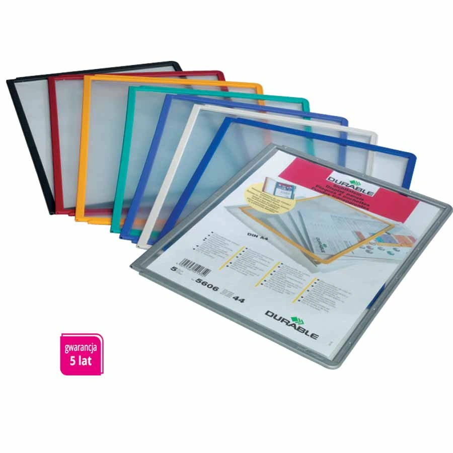 www.PARTNERPAPES.pl - Panele prezentacyjne DURABLE SHERPA czerwone, opak.5szt