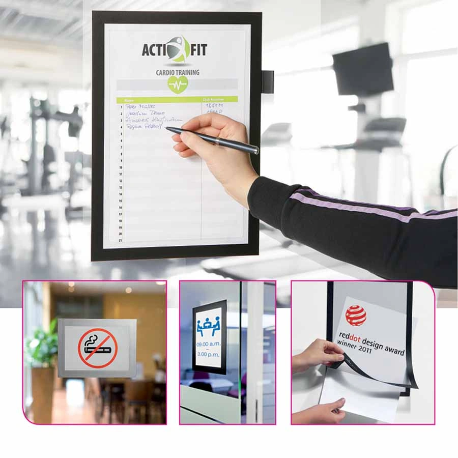 www.PARTNERPAPES.pl - Ramka samoprzylepna magnetyczna Duraframe / 2 szt. A3 czarna