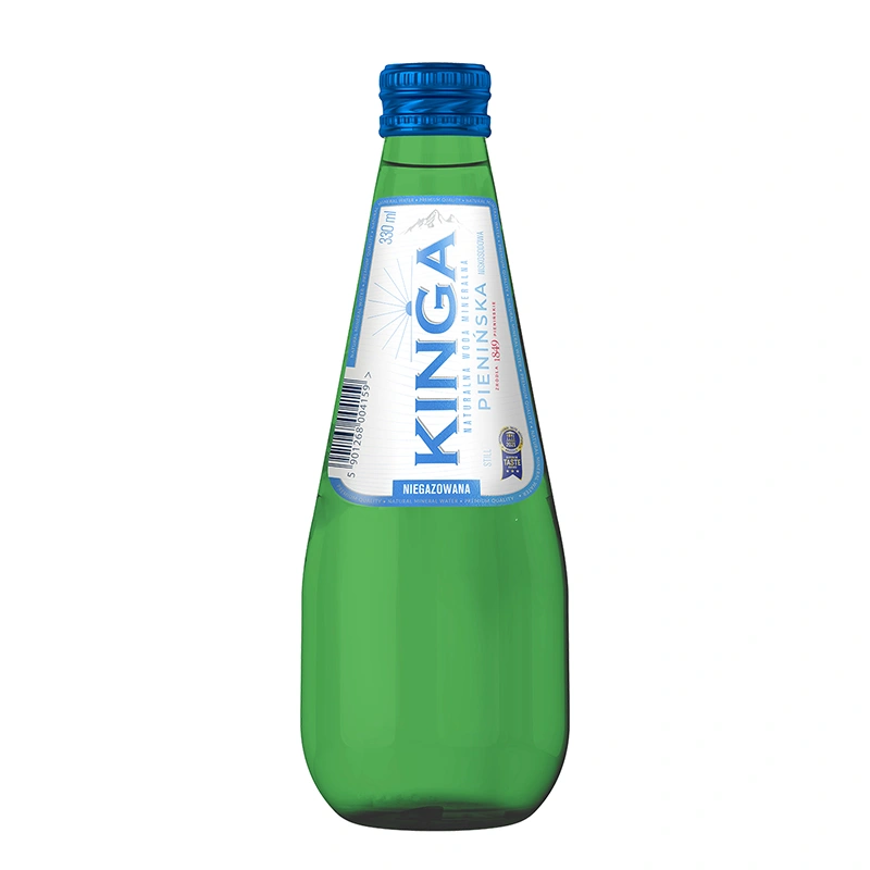 www.PARTNERPAPES.pl - Woda mineralna Kinga Pienińska niegazowana, 330 ml, butelka szklana, zgrzewka 12 szt