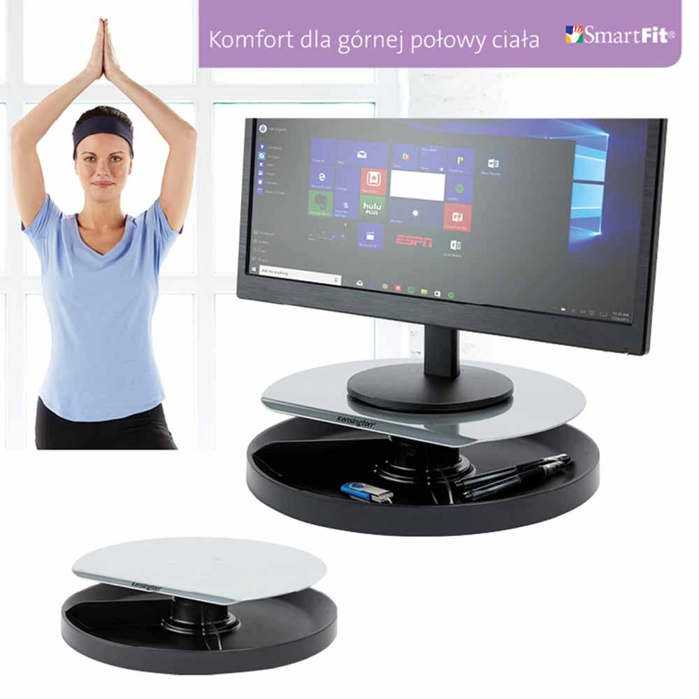 www.PARTNERPAPES.pl - Podstawka obrotowa pod monitor SmartFit szara