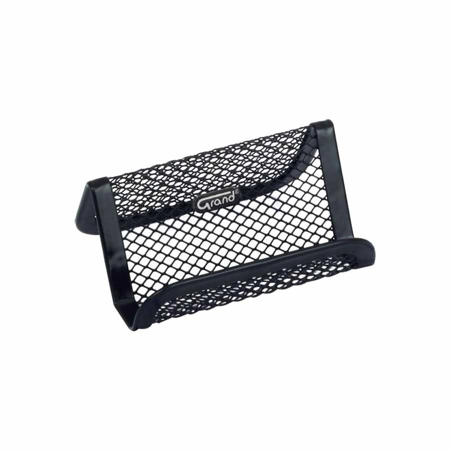 www.PARTNERPAPES.pl - Stojak metalowy na wizytówki Grand GR-340 czarny, 65 x 94 x 45 mm (dł. x szer. x wys.)