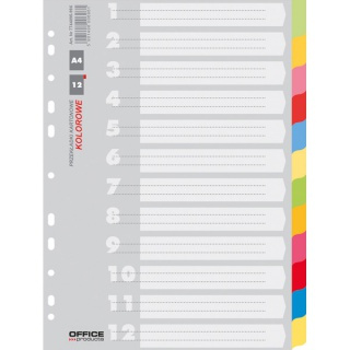 www.PARTNERPAPES.pl - Przekładki kartonowe A4 Office Products 12 kart