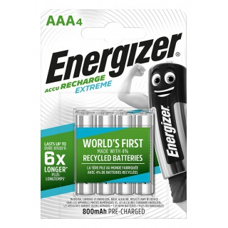 www.PARTNERPAPES.pl - Akumulatorki Energizer Extreme HR3, AAA, 1,2V, 800mAh, opak. 4 szt.