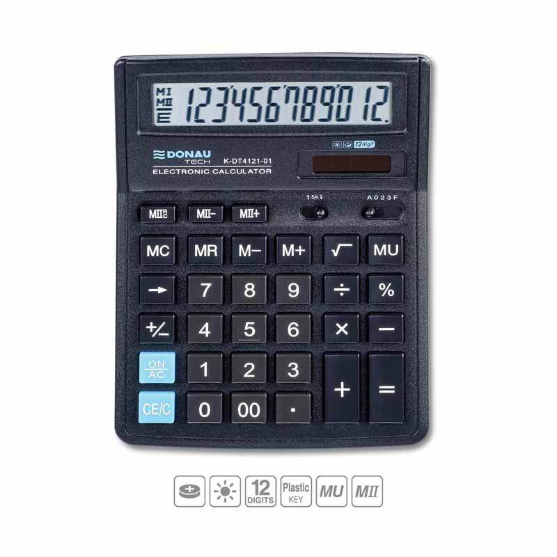 www.PARTNERPAPES.pl - Kalkulator DONAU-TECH K-DT4121-01 12 pozycyjny
