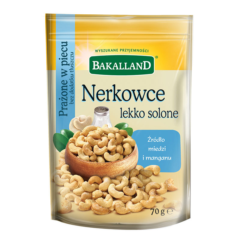 www.PARTNERPAPES.pl - Orzechy nerkowca Bakalland lekko solone, 70g