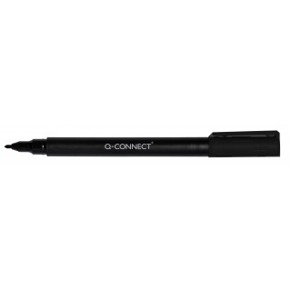 www.PARTNERPAPES.pl - foliopis marker perm.do CD/DVD  "F" 0,6mm QConnect czarny KF13321