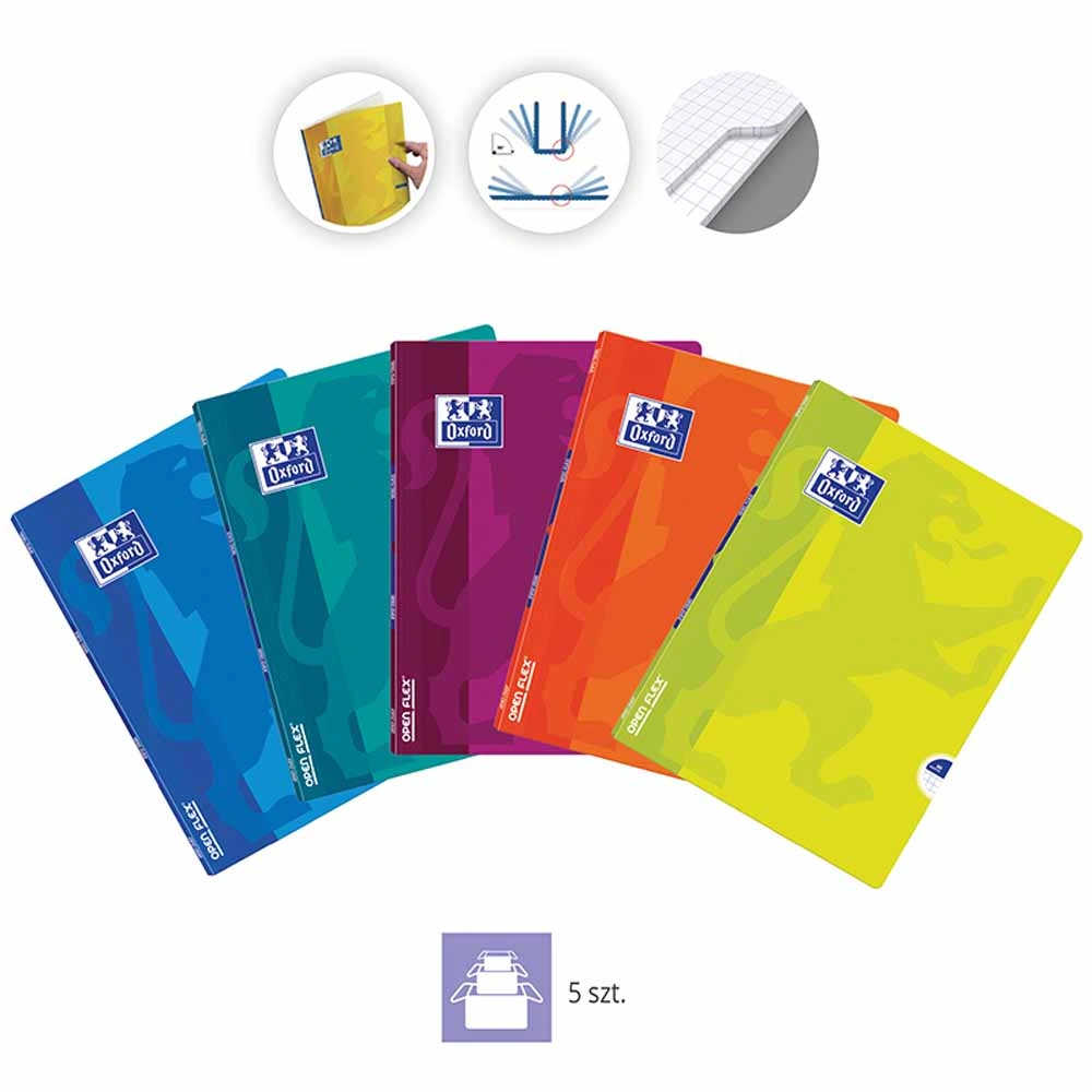 www.PARTNERPAPES.pl - Zeszyt Oxford OpenFlex A4/60K kratka
