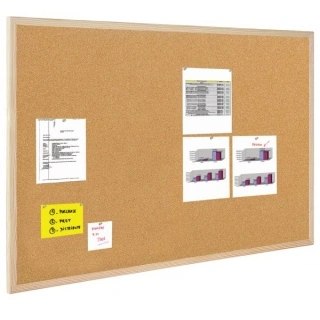 www.PARTNERPAPES.pl - Tablica korkowa Bi-Office w ramie drewnianej 100x80cm