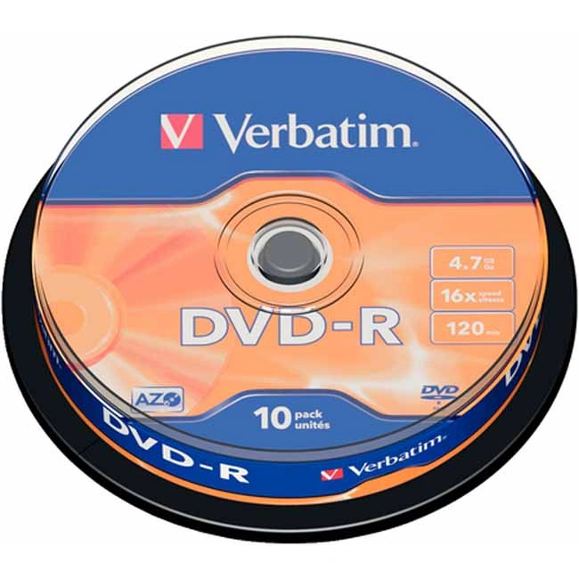 www.PARTNERPAPES.pl - DVD-R Verbatim 4,7GB 16x a"10 43523  AZO Matt Silver
