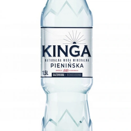www.PARTNERPAPES.pl - Woda mineralna Kinga Pienińska gazowana 1,5 L, zgrzewka 6 szt.