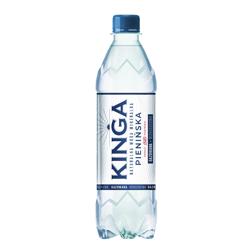 www.PARTNERPAPES.pl - Woda mineralna Kinga Pienińska gazowana 0,5 L, zgrzewka 12 szt.