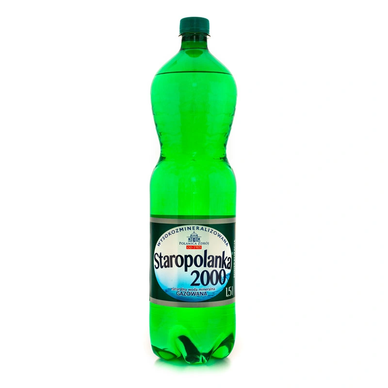 www.PARTNERPAPES.pl - Woda wysokozmineralizowana STAROPOLANKA 2000 gazowana 1,5 L, zgrzewka 6 szt.