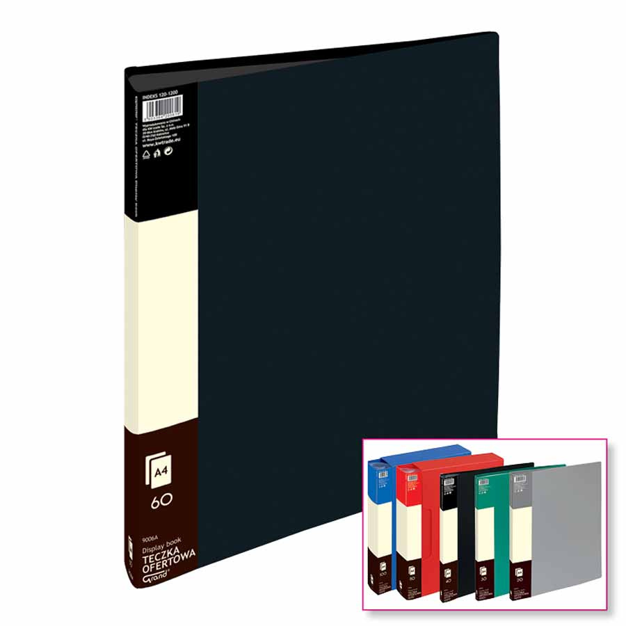 www.PARTNERPAPES.pl - Album ofertowy A4 Grand 60 koszulek czarny