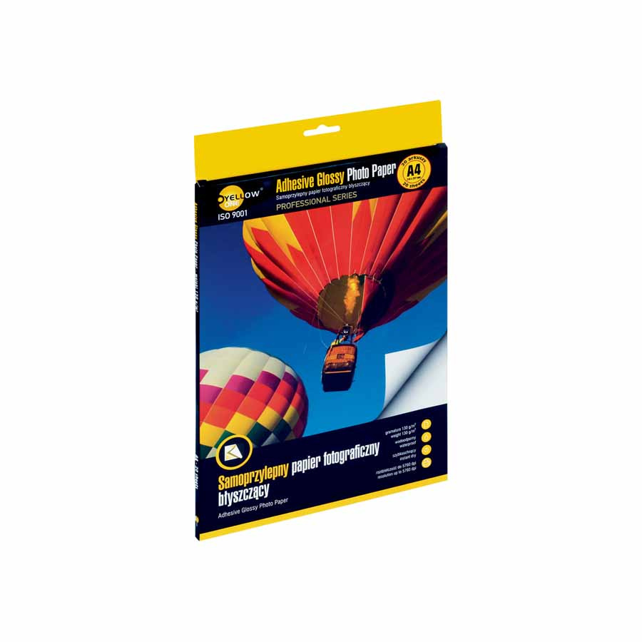 www.PARTNERPAPES.pl - Papier fotograficzny Yellow One Adhesive A4, 20 ark., 130g/m2 błyszczący