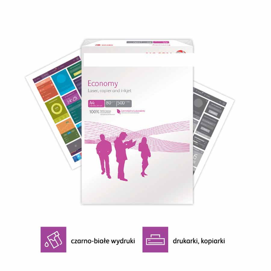 www.PARTNERPAPES.pl - Papier XEROX ECONOMY do drukarek i kopiarek A4, 80g, 500 ark.