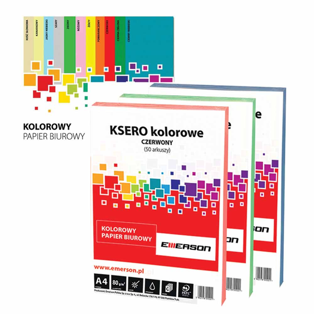 www.PARTNERPAPES.pl - Papier kserograficzny kolorowy Emerson mini ryza AG10, pomarańczowy, 50 ark.
