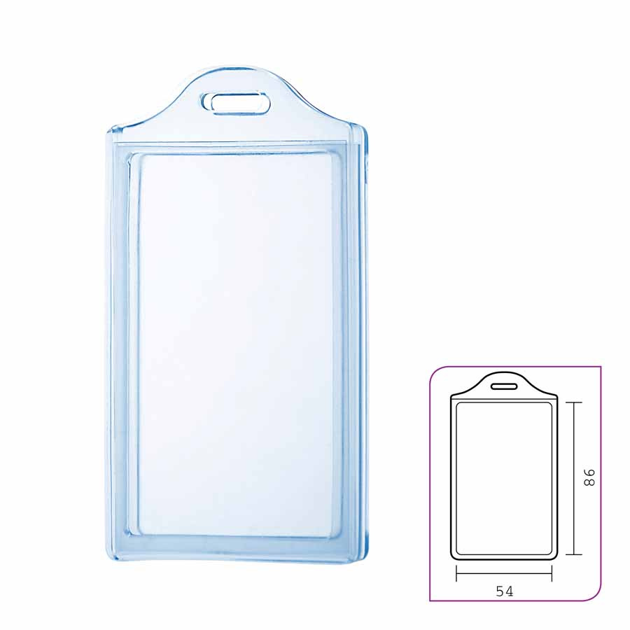 www.PARTNERPAPES.pl - Holder Argo 2K blue pionowy, wym.wew. 54 x 86mm, opak. 50 szt