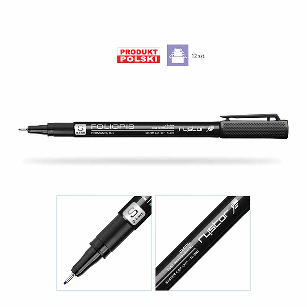 www.PARTNERPAPES.pl - Foliopis Rystor S 0,4mm niebieski