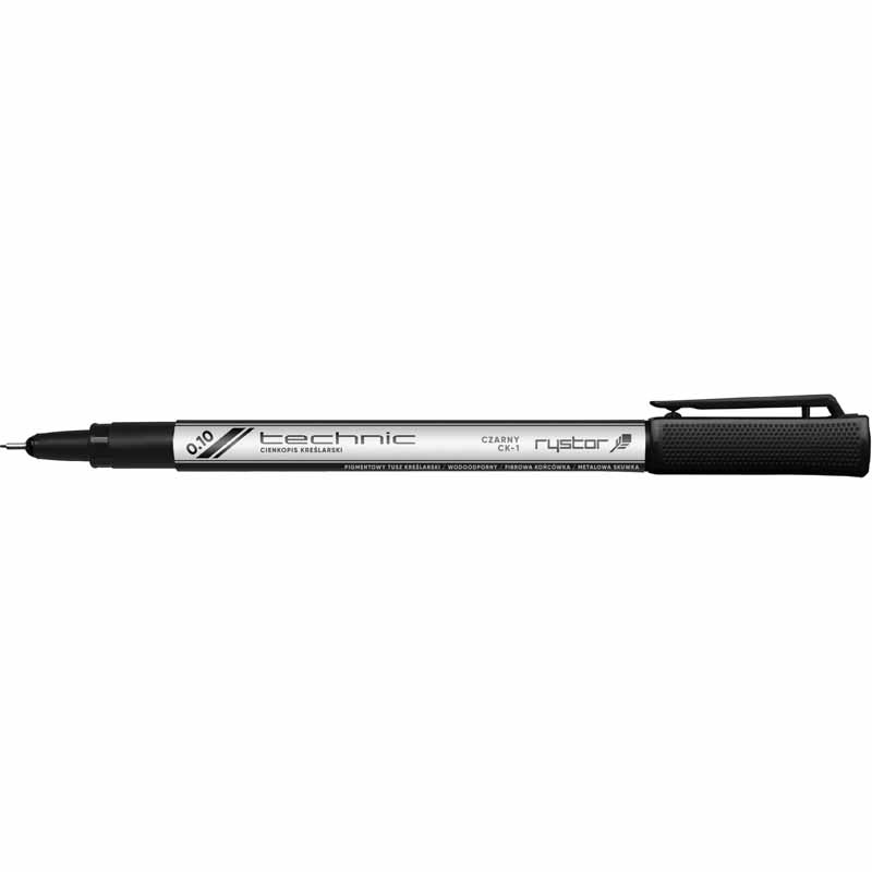 www.PARTNERPAPES.pl - Cienkopis kreślarski Rystor czarny, 0,1 mm