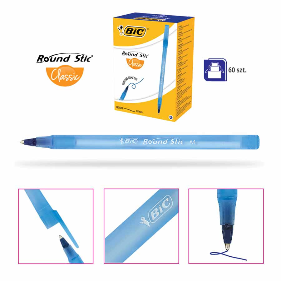 www.PARTNERPAPES.pl - Długopis Bic Round Stick niebieski