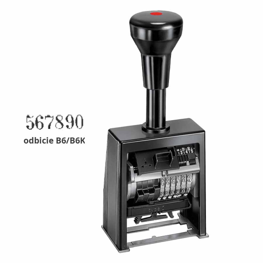 www.PARTNERPAPES.pl - Numerator automatyczny Reiner  B6-K, 6-cyfrowy 4,5mm obudowa plastikowa
