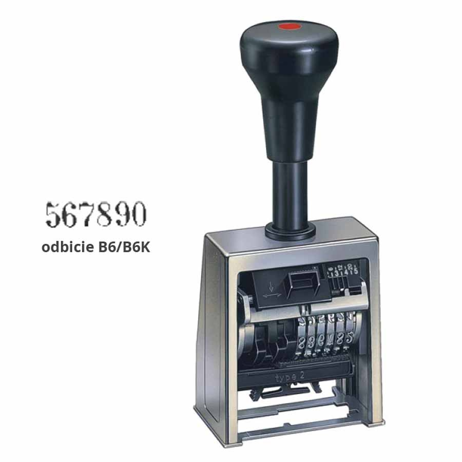 www.PARTNERPAPES.pl - Numerator automatyczny Reiner  B6, 6-cyfrowy 4,5mm obudowa metalowa