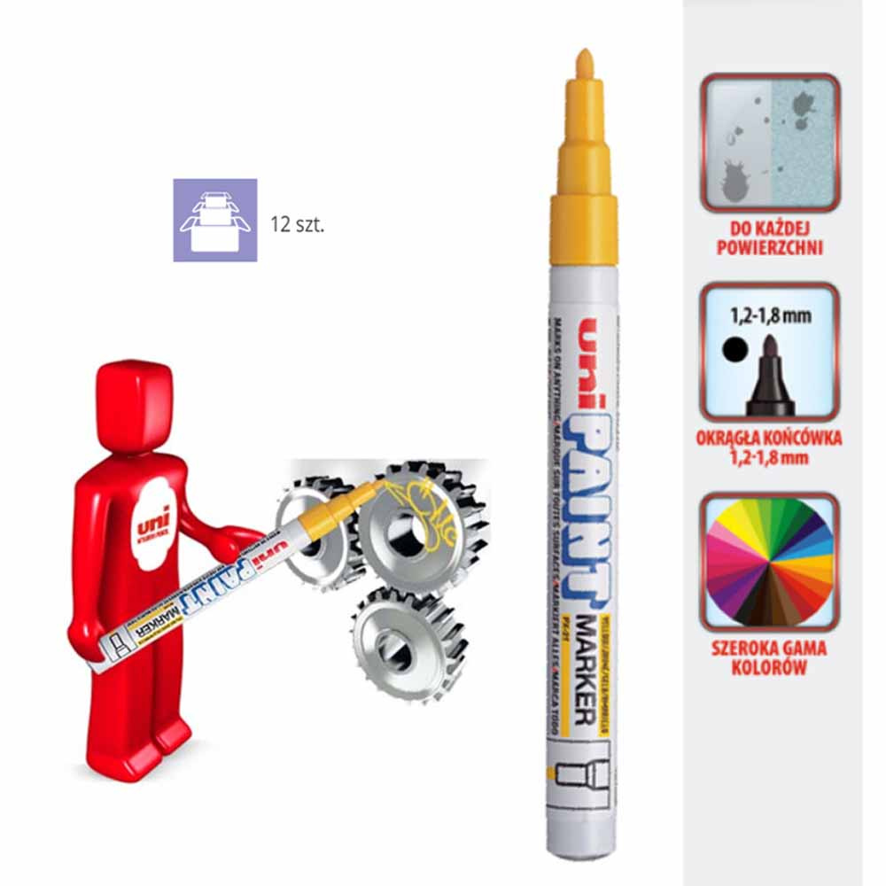 www.PARTNERPAPES.pl - MARKER OLEJOWY UNI PX-21    żółty