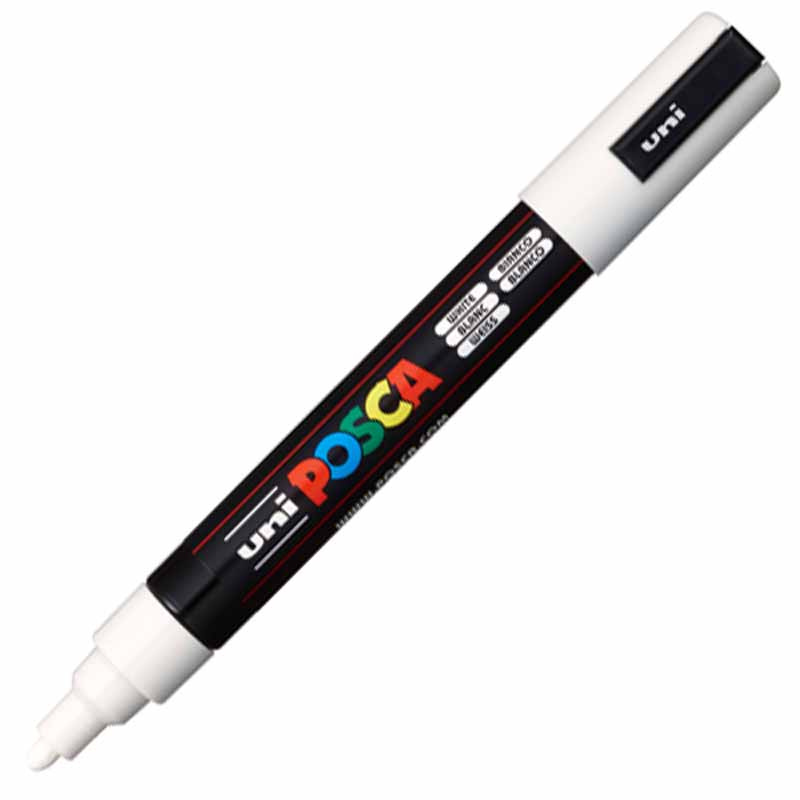 www.PARTNERPAPES.pl - Marker UNI Posca z farbą plakatową PC-5M biały
