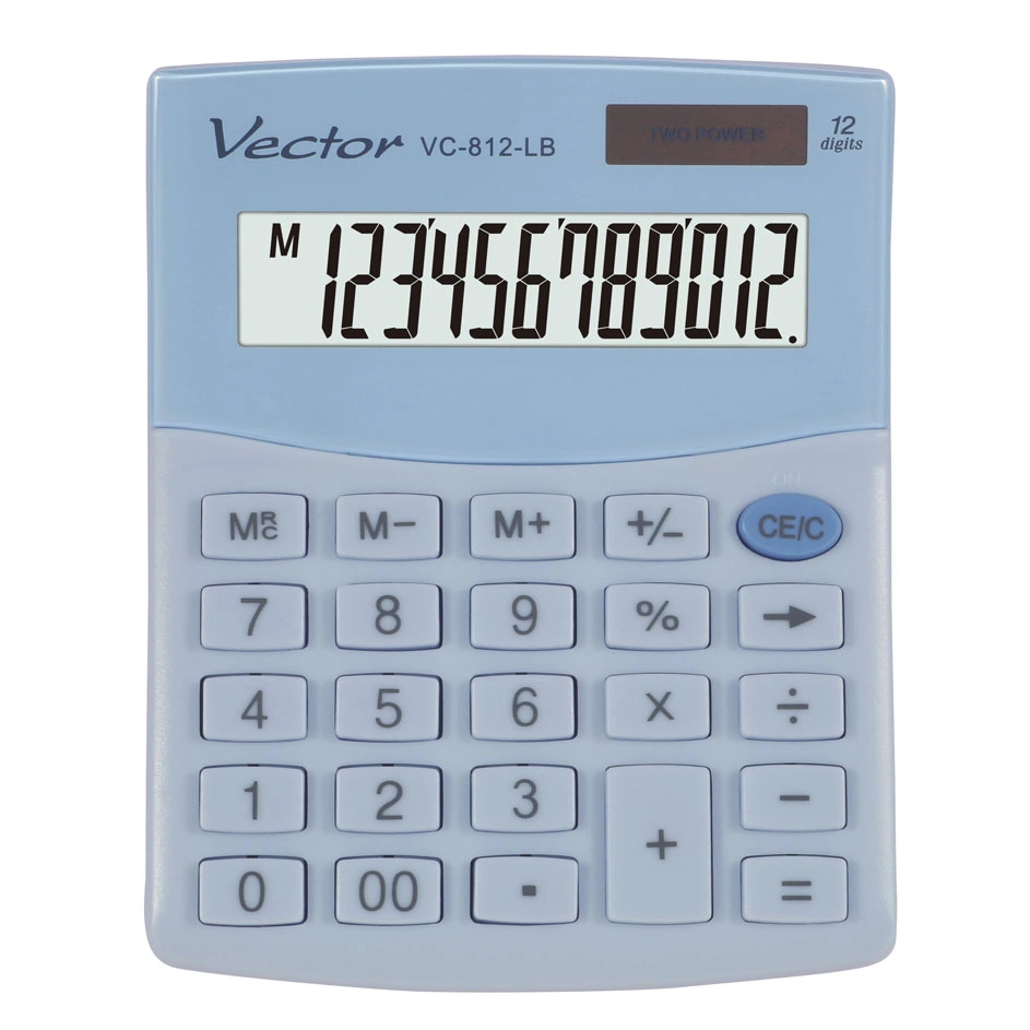 www.PARTNERPAPES.pl - Kalkulator Vector VC-812 12 pozycyjny, pastelowy niebieski