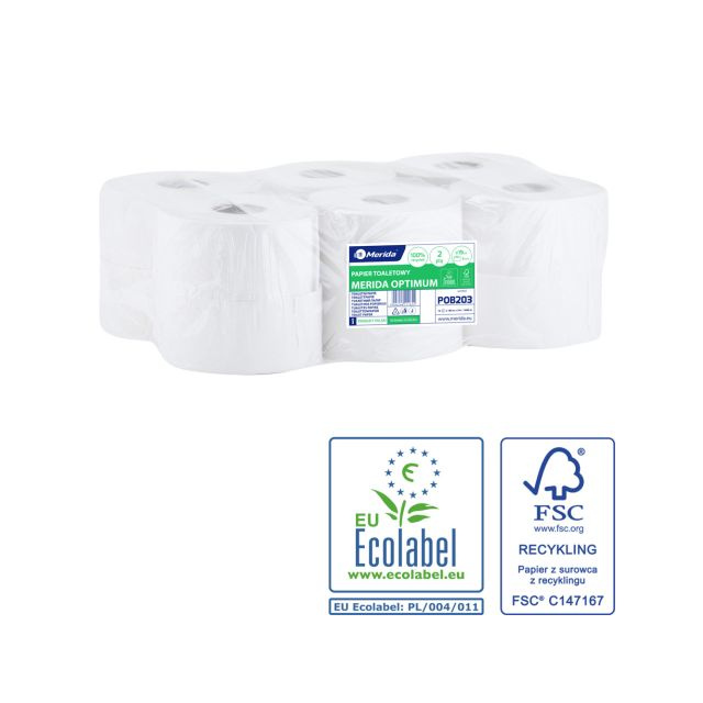 www.PARTNERPAPES.pl - papier toaletowy JUMBO szary Q19 2wars.140mb MERIDA OPTIMUM makulatura a"12 201 POB203