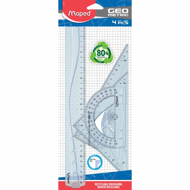 www.PARTNERPAPES.pl - Zestaw geometryczny MAPED Geometric 4 elementy