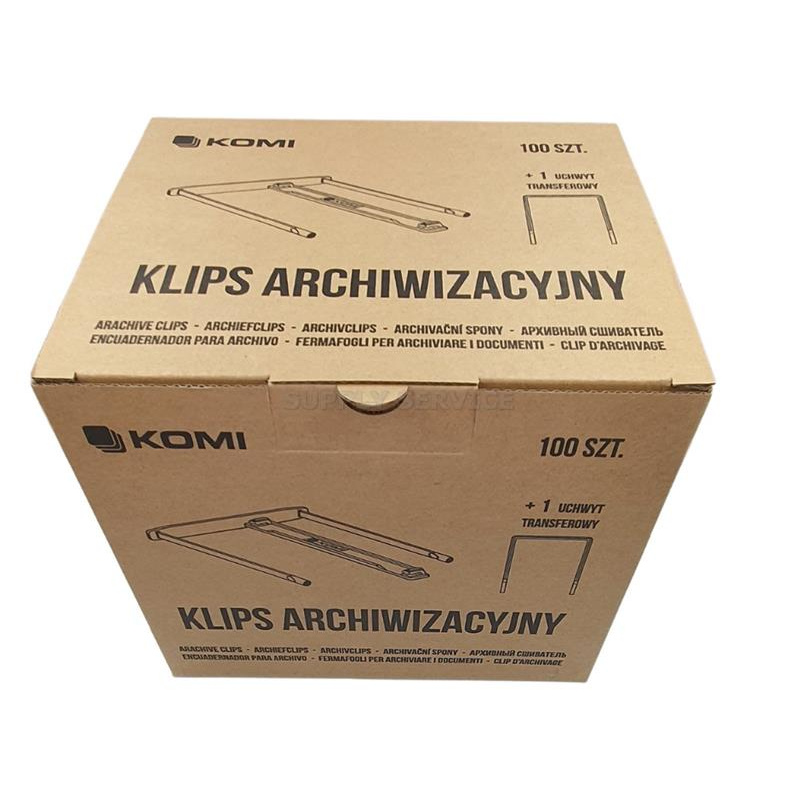 www.PARTNERPAPES.pl - klips archiwizacyjny do spinania zawar.segr. zaczep  Eco a"100/Komi