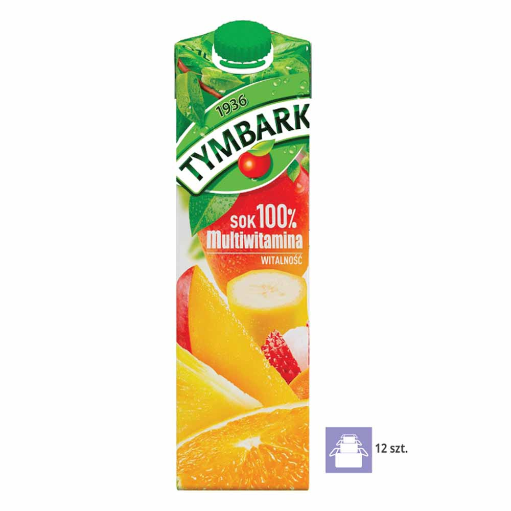 www.PARTNERPAPES.pl - Sok Tymbark 1 litr multiwitamina, 100% sok, opak. 12 szt