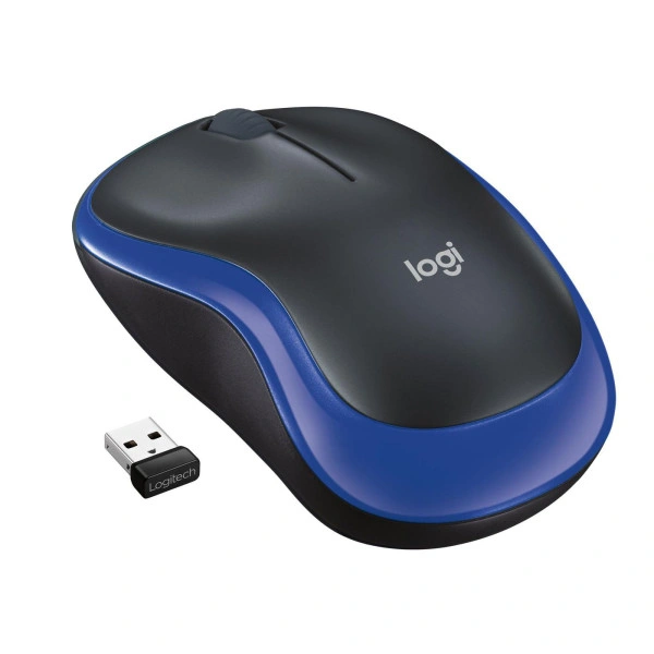 www.PARTNERPAPES.pl - Myszka bezprzewodowa Logitech WRLS M185 czarno-niebieska