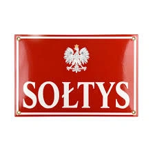 www.PARTNERPAPES.pl - Tabliczka SOŁTYS emaliowana 20 x 30