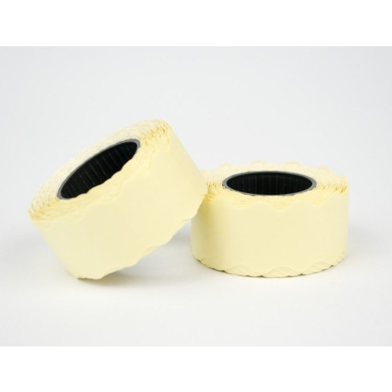 www.PARTNERPAPES.pl - taśma do metkownicy 22x12 MM wave  fala jednorzędowa biała